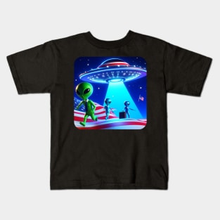 Little Green Men - Alien #17 Kids T-Shirt